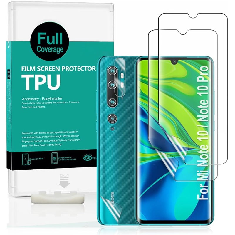 Ibywind For Mi Note 10Note 10 ProCC9 Pro 2 Pcs Screen ProtectorFlexible TPU FilmWith 1Pc Camera Lens Protector1Pc Back FilmBubble FreeEasy to install - Image 2