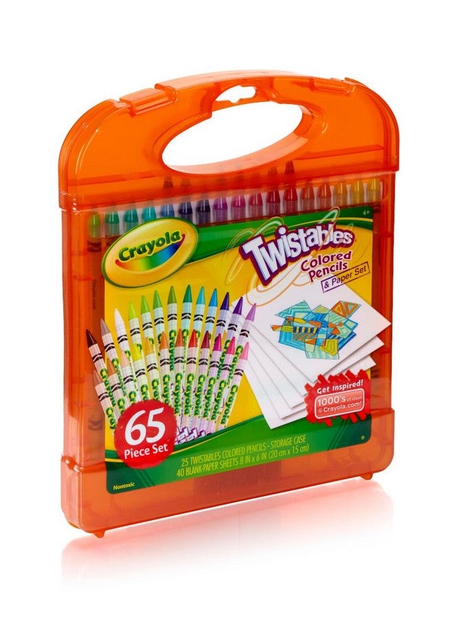 كرايولا مجموعة أقلام تلوين كرايولا تويستابلز (65 قطعة)، مجموعة رسم للأطفال، حقيبة فنية محمولة، أقلام تلوين للأطفال، لوازم تلوين، هدايا - Image 3