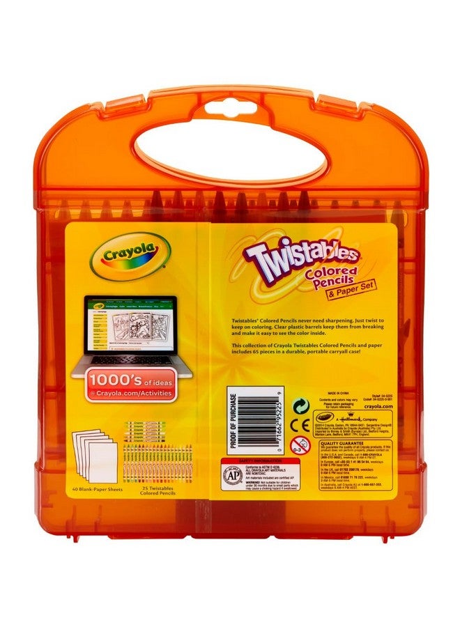 كرايولا مجموعة أقلام تلوين كرايولا تويستابلز (65 قطعة)، مجموعة رسم للأطفال، حقيبة فنية محمولة، أقلام تلوين للأطفال، لوازم تلوين، هدايا - Image 4