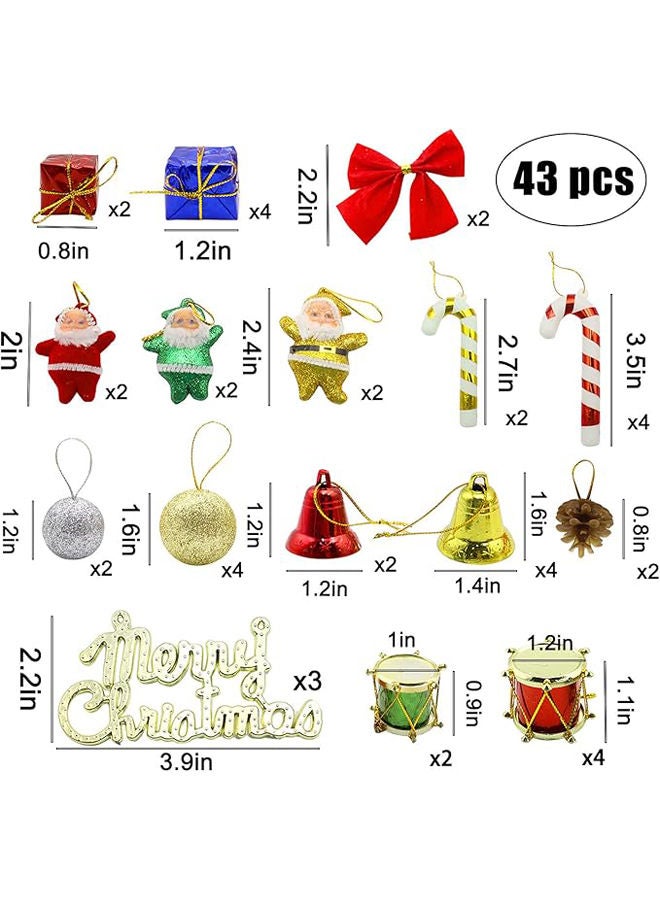 صندوق هدايا مكون 43 قطعة لزينة شجرة الكريسماس - Image 2