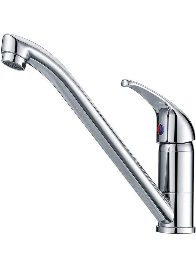 Gold Bell Kitchen faucets - Antique Single Lever Basin Mixer Tap - Stainless Steel Tap for Counter Top Washbasin - Pack of 1, Silver - Image 2