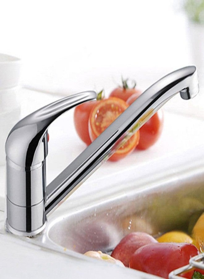 Gold Bell Kitchen faucets - Antique Single Lever Basin Mixer Tap - Stainless Steel Tap for Counter Top Washbasin - Pack of 1, Silver - Image 4