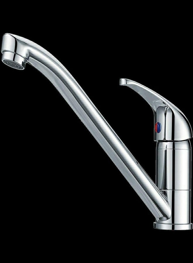 Gold Bell Kitchen faucets - Antique Single Lever Basin Mixer Tap - Stainless Steel Tap for Counter Top Washbasin - Pack of 1, Silver - Image 3
