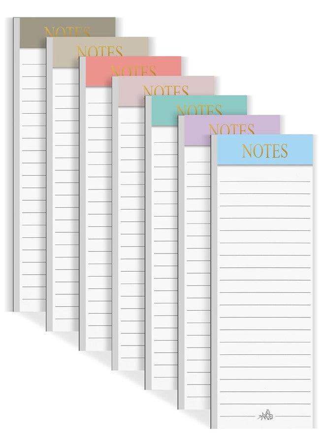 Utron 7 Pack Magnetic Notepads for Refrigerator, Morandi Color Magnetic Grocery List Pad for Fridge, Full Magnet Back Shopping Lists, 30 Sheets Per Note Pads - Image 1