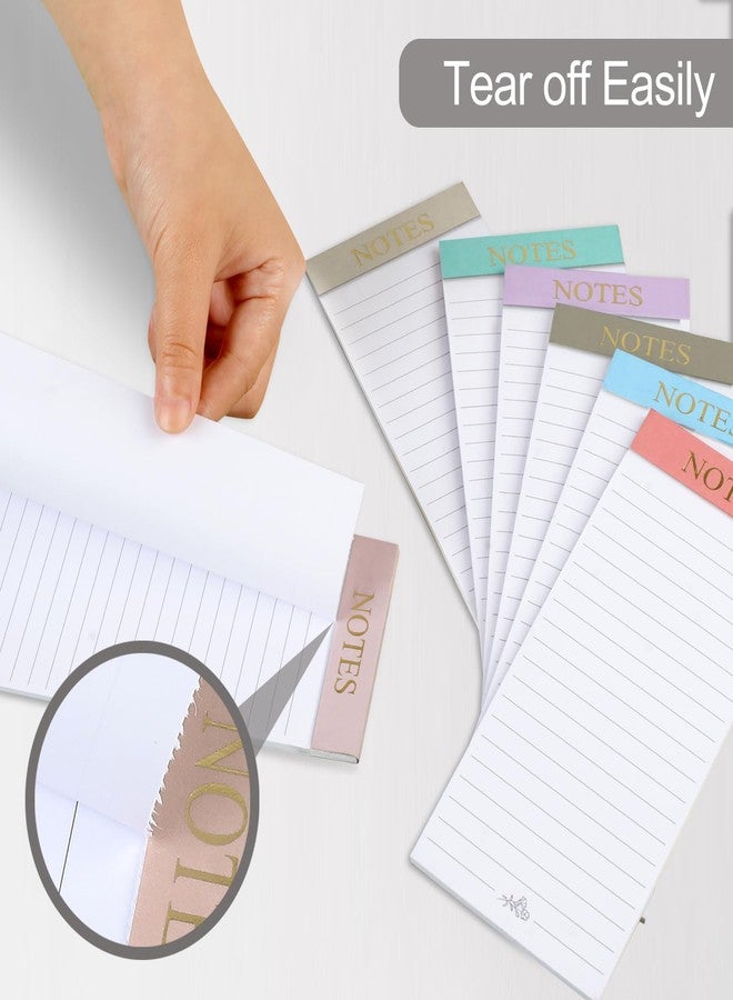 Utron 7 Pack Magnetic Notepads for Refrigerator, Morandi Color Magnetic Grocery List Pad for Fridge, Full Magnet Back Shopping Lists, 30 Sheets Per Note Pads - Image 4