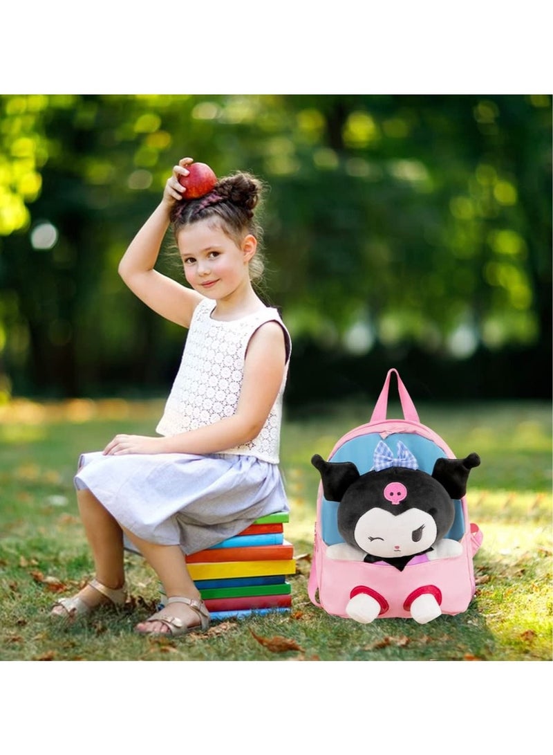 Y&D Kawaii Plush Kuromi Bag for Girls, Kuromi Plush Backpack Cute Kuromi Plush Bag Cartoon Shoulder Bag Cute Anime Kuromi Bag Kuromi Plush Shoulder Bag Anime Toy Bag for Anime Fans - Image 5