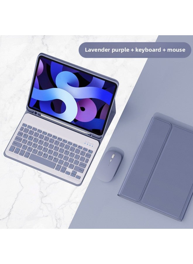 Suitable For Ipadpro11-inch Bluetooth Keyboard 10.9-inch With Pen Slot 10.2-inch Protective Case Mini6 Split Key-Color:Purple [keyboard + Leather Case + Dual-mode Charging Mouse]]-Applicable Model:ipad Mini1/2/3/4/5 Universal [7.9 Inch]]  - Image 1