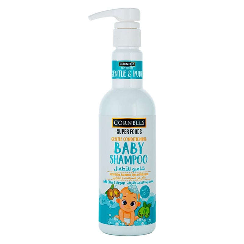 Cornells Wellness Baby Care Super Foods Gentle & Pure Conditioning Baby Shampoo 500ml, Tear Free, Sulfate & Parabens Free, Soft, Shiny & Healthy Hair For Babies With Sensitive Scalp, All Hair Types