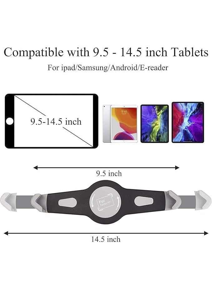 Padom IPad and Mobile Phone Tripod Stand,Height Adjustable 20 to 60 Inch with 360 Degree Rotating Tablet Holder for iPad Air,iPad Pro and More 9.5 to 14.5 Inch Tablets, Coming with Carrying Bag - Image 4