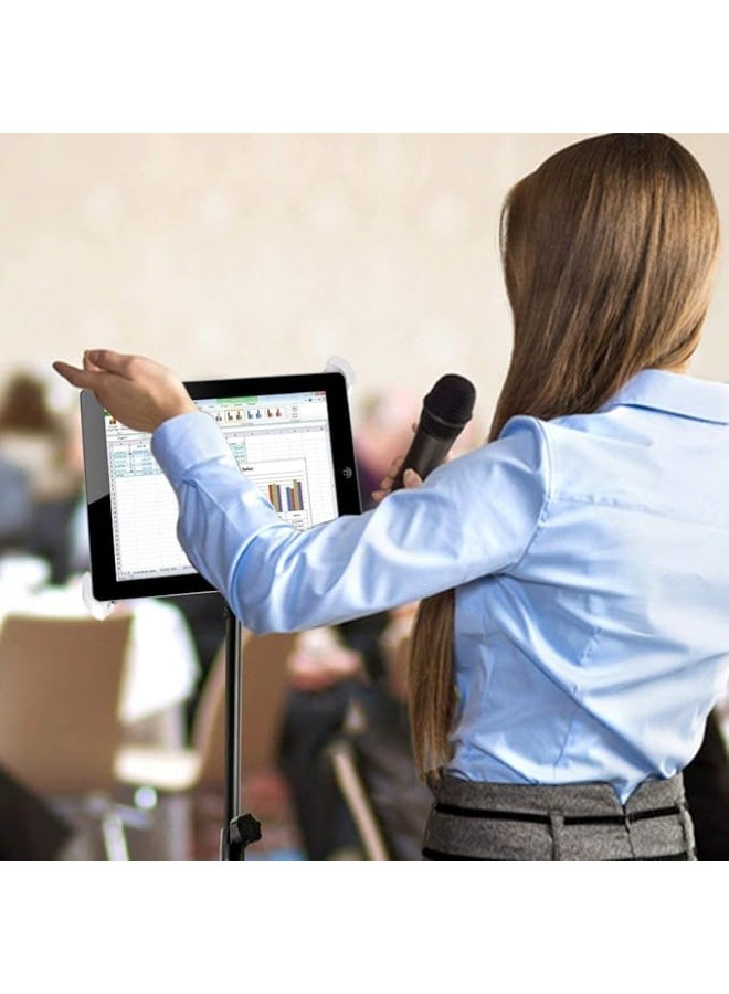 Padom IPad and Mobile Phone Tripod Stand,Height Adjustable 20 to 60 Inch with 360 Degree Rotating Tablet Holder for iPad Air,iPad Pro and More 9.5 to 14.5 Inch Tablets, Coming with Carrying Bag - Image 3