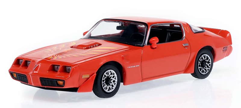 Greenlight Hollywood 86349 1979 Pontiac Firebird Trans Am Hardtop - Mayan Red with Hood Phoenix 1/43 Scale Diecast - Image 2