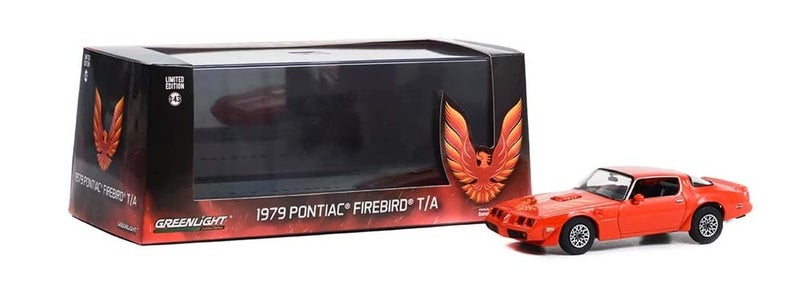 Greenlight Hollywood 86349 1979 Pontiac Firebird Trans Am Hardtop - Mayan Red with Hood Phoenix 1/43 Scale Diecast - Image 1