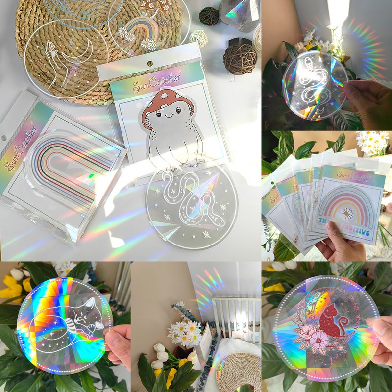 Sc001-048 Colorful Suncatcher Sun Sunshine Catcher Rainbow Prism Glass Pvc Window Film - Image 2
