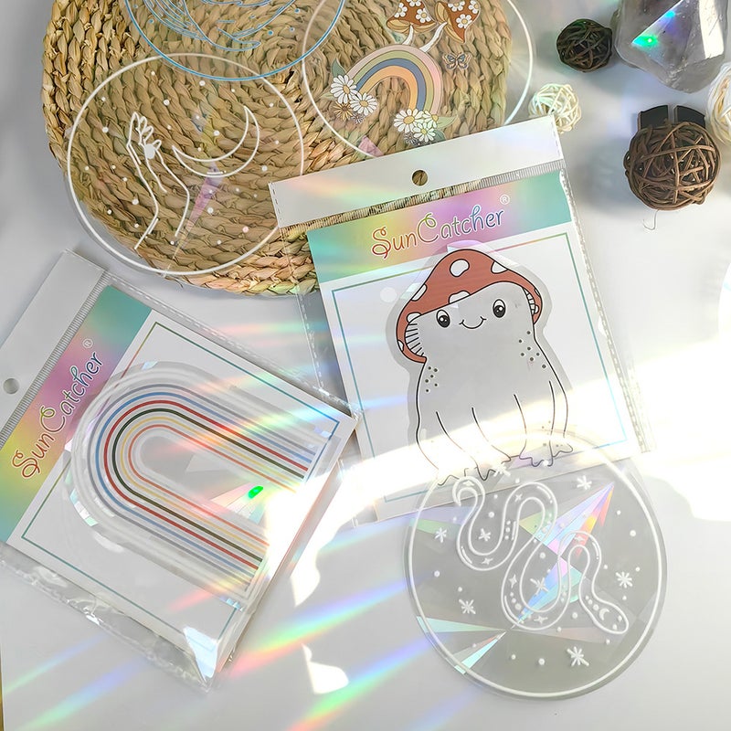 Sc001-048 Colorful Suncatcher Sun Sunshine Catcher Rainbow Prism Glass Pvc Window Film - Image 4