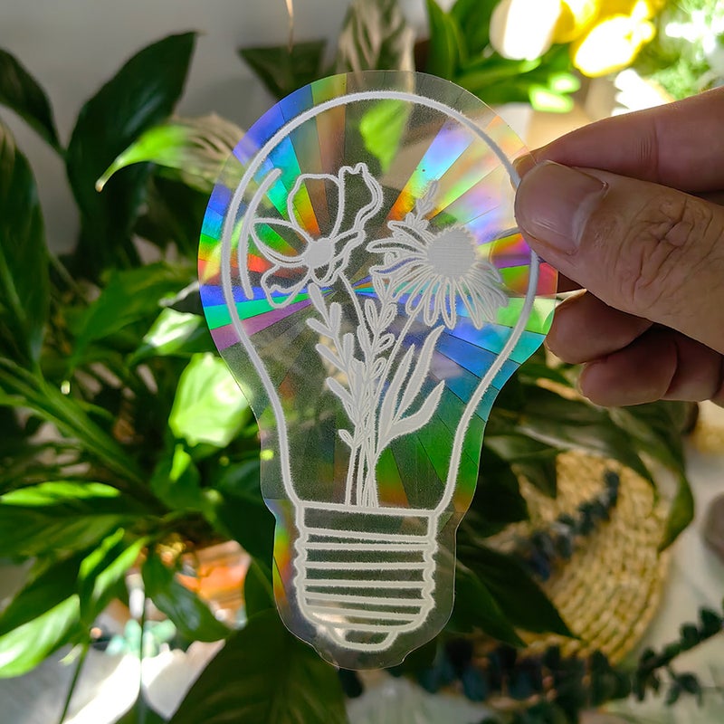 Sc001-048 Colorful Suncatcher Sun Sunshine Catcher Rainbow Prism Glass Pvc Window Film - Image 1