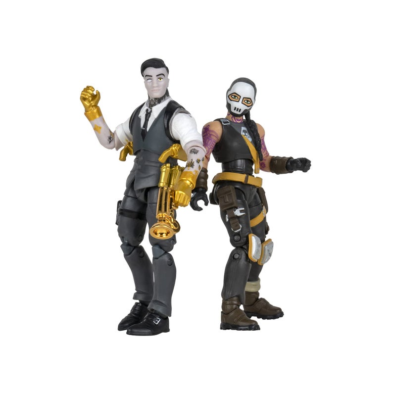 FORTNITE ديوراما فورتنايت الفاخرة من جازويرز، تشمل 2 (4 بوصة) شخصيات متحركة، مجموعة لعب مع جدار قابل للكسر، أسلحة، و 21 ملحق. - Image 5