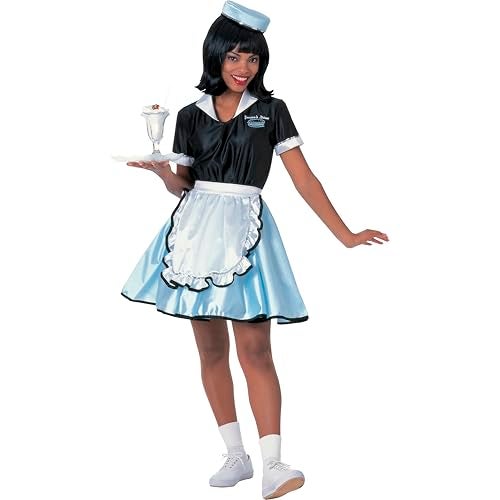 Rubies زي فتاة خدمة السيارات للبالغين من الخمسينات، مقاس واحد - Image 5