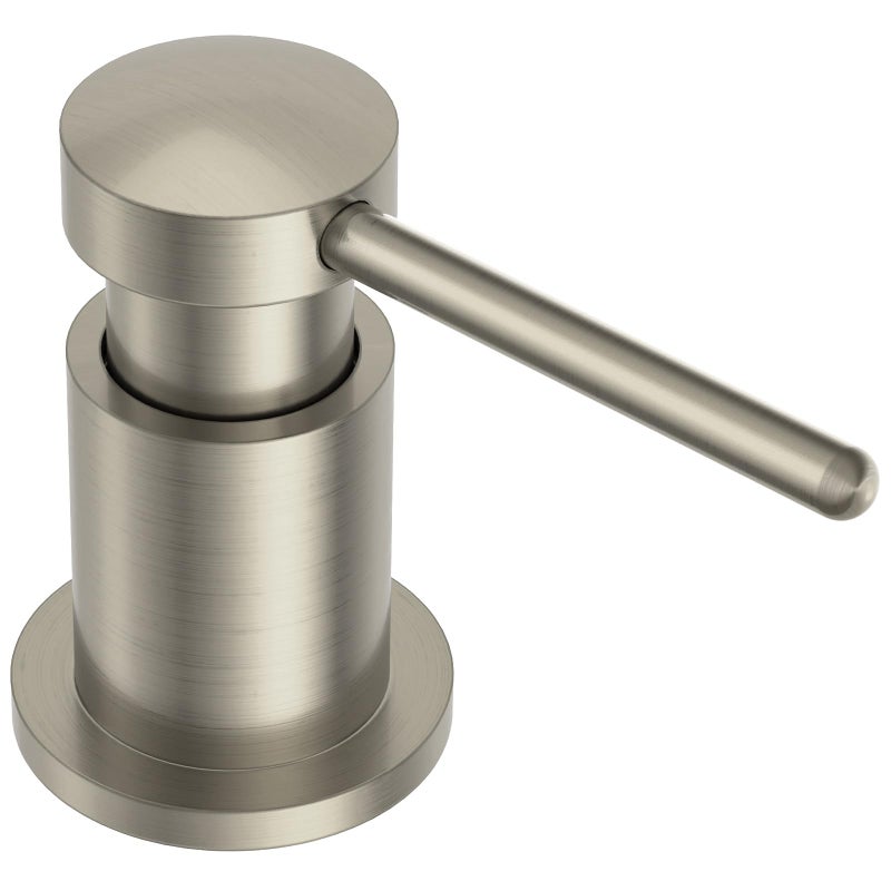 Lava Odoro Soap Dispenser for Kitchen Sink, Modern Brass Built in Countertop Pump Dispenser with 18 Oz Refillable Bottle, Kitchen Soap and Lotion Dispenser Spot-Free, Brushed Nickel, KSD-21 - Image 1