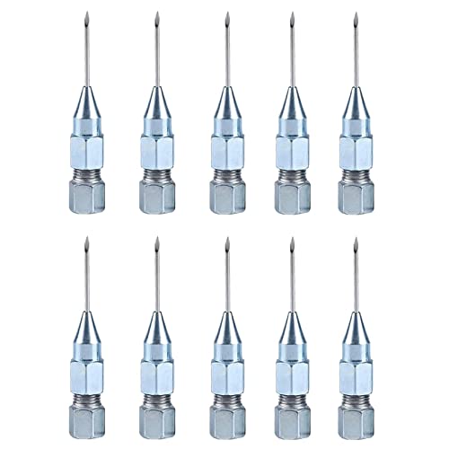 BENLIUDH Grease Injector Needle Nose Grease Dispenser for greasing Sealed Joints Needle Grease Fittings Up to 6,000 Max PSI,1/8" NPT-(10 Pack) - Image 1