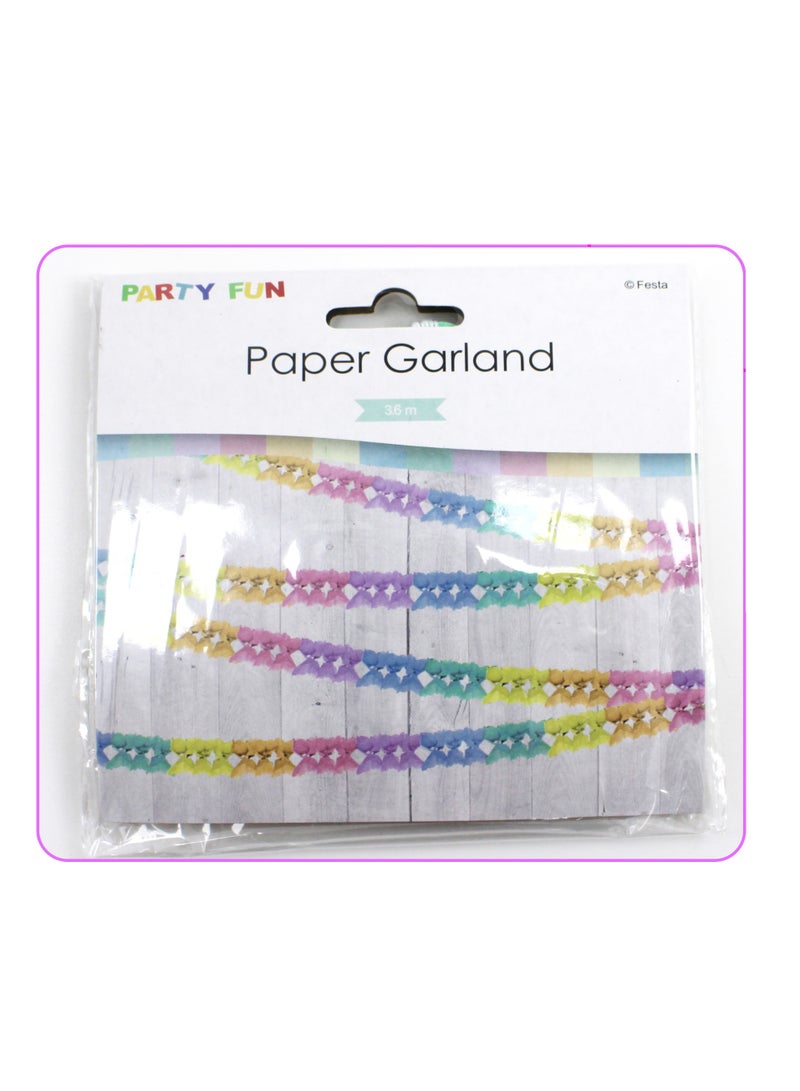Paper Garland 360x12x12cm.28gsm Craft