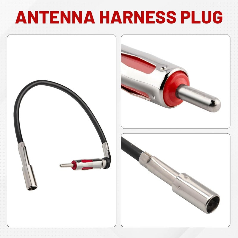 RED WOLF Radio Harness W/Antenna Adapter Replacement for 2000-2012 Buick Chevrolet Silverado GMC Tahoe, Suburban Stereo Antenna Adapter Stereo Wiring Harness Connector Plug - Image 4