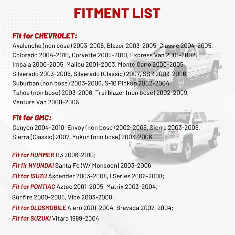 RED WOLF Radio Harness W/Antenna Adapter Replacement for 2000-2012 Buick Chevrolet Silverado GMC Tahoe, Suburban Stereo Antenna Adapter Stereo Wiring Harness Connector Plug - Image 2