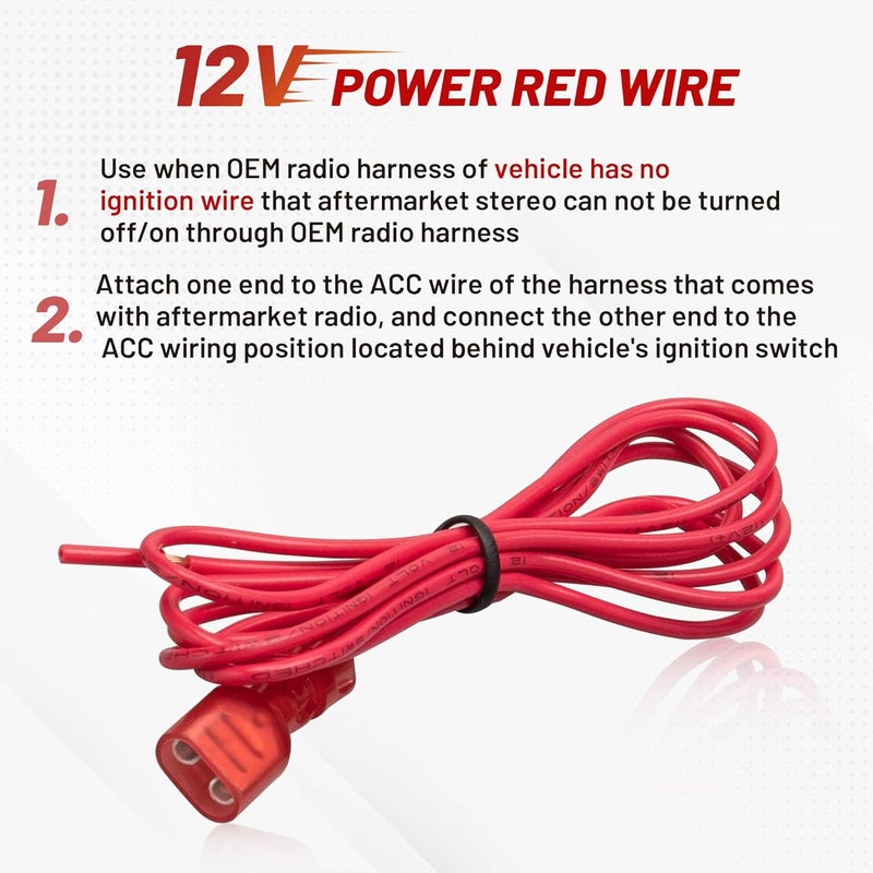 RED WOLF Radio Harness W/Antenna Adapter Replacement for 2000-2012 Buick Chevrolet Silverado GMC Tahoe, Suburban Stereo Antenna Adapter Stereo Wiring Harness Connector Plug - Image 5