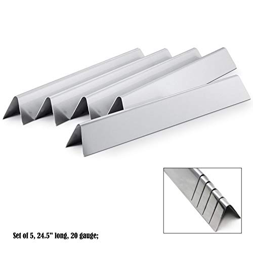 Direct store Parts DP110 Stainless Steel Flavorizer Bars /Heat plates (5-pack) Replacement Weber Stainless Steel - Image 1