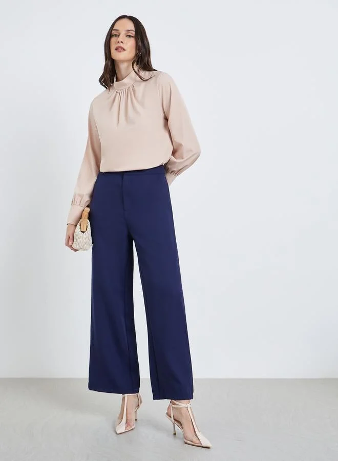 Styli Women Beige Balloon Sleeve Blouse