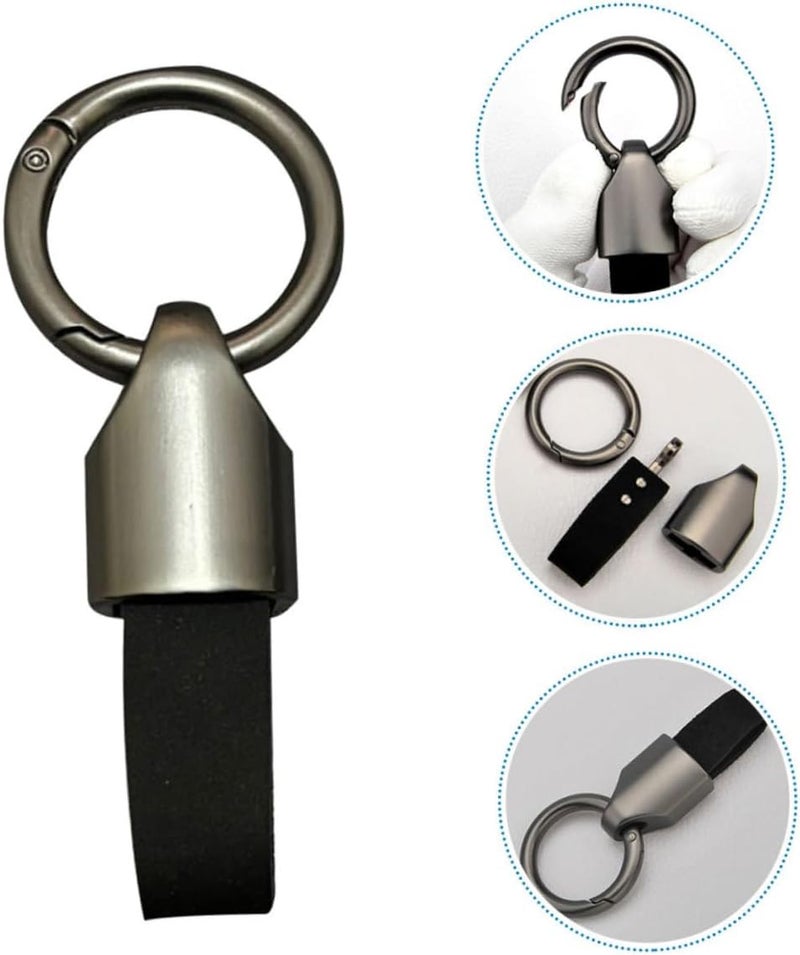 2pcs -lost Keychains Sleek Texture Stylish Car Key for Organizing and Men Minimalist Keychain Pendant Gun - Image 3