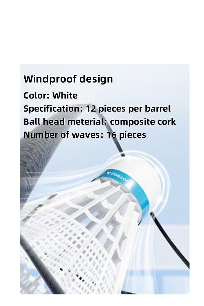 أكويلوكس مجموعة 12 قطعة من كرات الريشة - Image 5