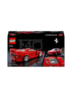 LEGO Speed Champions Ferrari F40 Supercar Buildable Vehicle, Toy Model Car Playset with Driver Minifigure, Collectible Building Set for Kids, Gift for Boys and Girls 76934  - Image 3