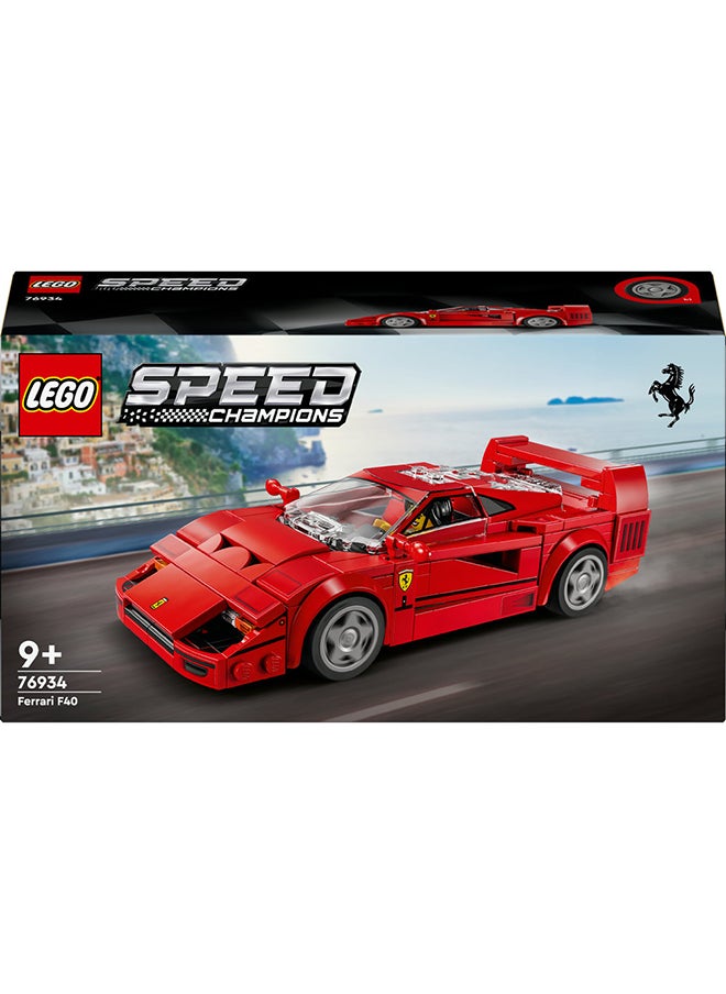 LEGO Speed Champions Ferrari F40 Supercar Vehicle Toy 76934 (318) Pieces  - Image 2