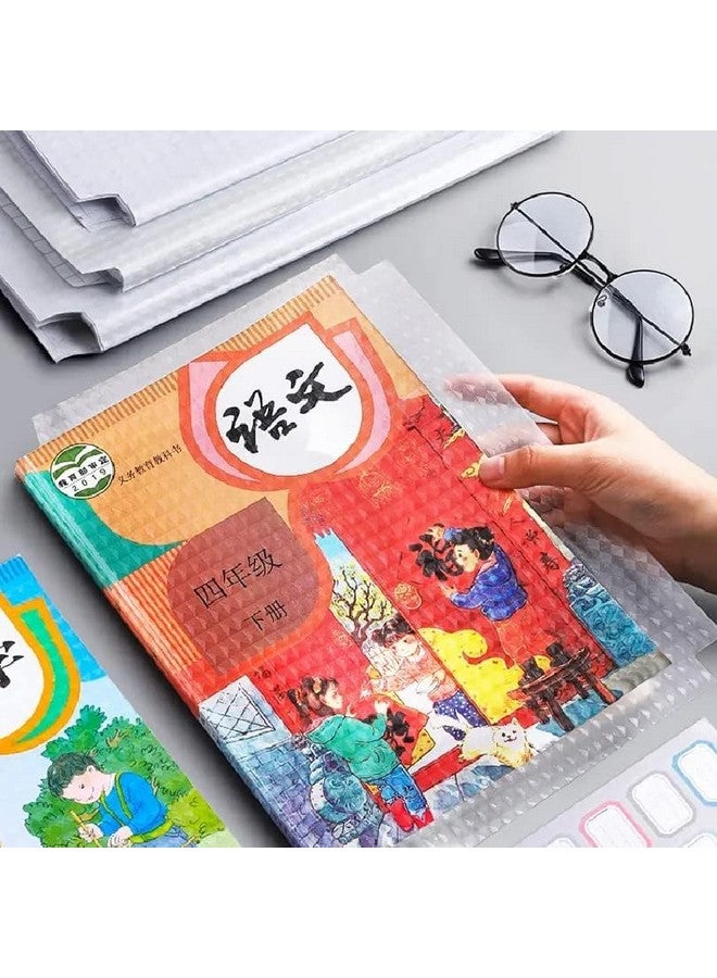 Zevon [30 Pcs- 3 Different Sizes - 10 Each] Transparent Paper Sticker Book Cover Film Clear Matte for Craft 30Pcs,Waterproof School Textbook Protective Case Cover - Image 4
