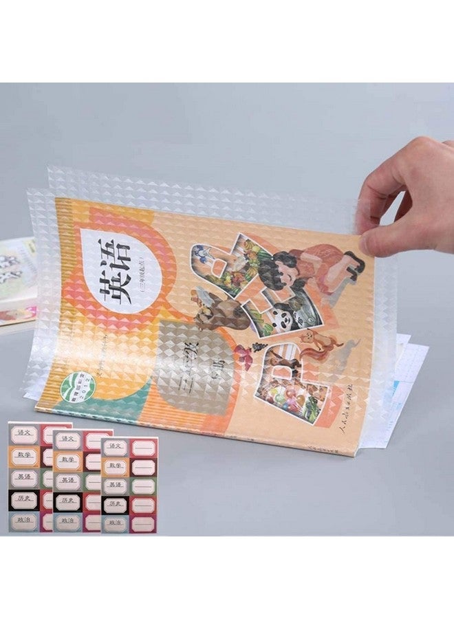 Zevon [30 Pcs- 3 Different Sizes - 10 Each] Transparent Paper Sticker Book Cover Film Clear Matte for Craft 30Pcs,Waterproof School Textbook Protective Case Cover - Image 1