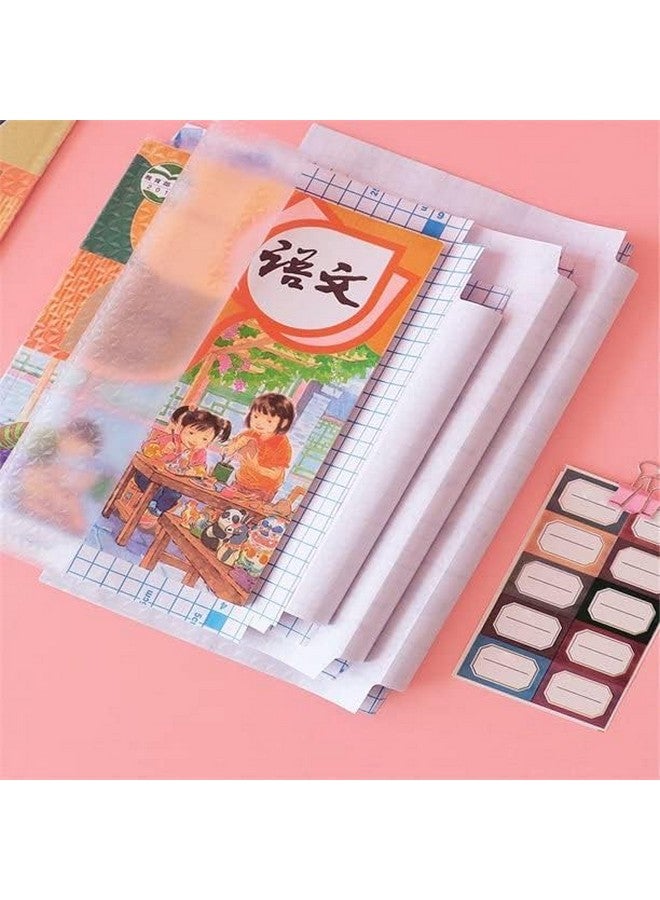 Zevon [30 Pcs- 3 Different Sizes - 10 Each] Transparent Paper Sticker Book Cover Film Clear Matte for Craft 30Pcs,Waterproof School Textbook Protective Case Cover - Image 2