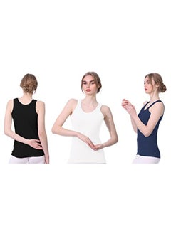 DICE Dice Pack of 3 Bundle DW115/01 S/16 P*3 Solid TankTop Cut Navy-black-white 