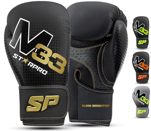 Starpro Boxing Gloves with Secure Hook Loop Closure for Men Women Muay Thai Training Sparring 8oz 10oz 12oz 14oz 16oz - Image 1