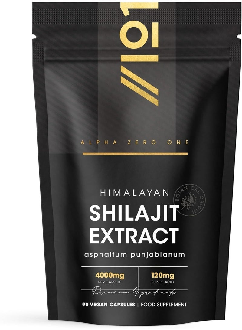 ALPHA01 Shilajit Extract 600 mg – Supports Strength, Endurance & Overall Wellness, 90 Capsules - Image 1