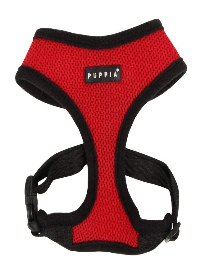 Puppia Soft Dog Harness No Choke Over-The-Head Triple Layered Breathable Mesh Adjustable Chest Belt and Quick-Release Buckle, Red, X-Large - Image 1