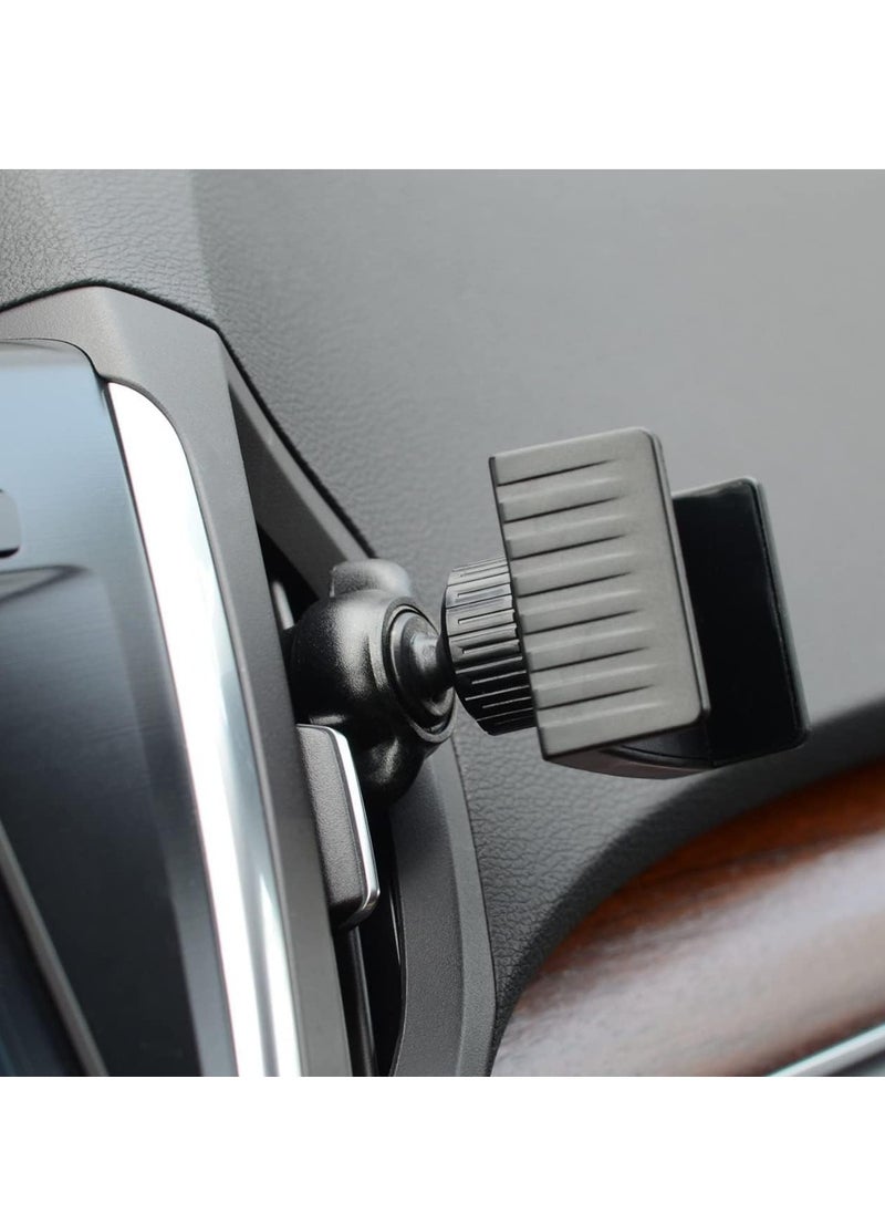 Brave - 2-in-1 Car Mobile Phone Holder, 360° Universal Air Vent and Dashboard Mount with Strong Adhesion for All Surfaces, Compatible with iPhone 16 Pro Max/Plus, 15/14/13/12/11/Pro/Pro Max, Samsung S24/S23, and Phones 4.7" to 6.8" Secure Grip, Adjustable, Easy Installation and Versatile Design - Image 1