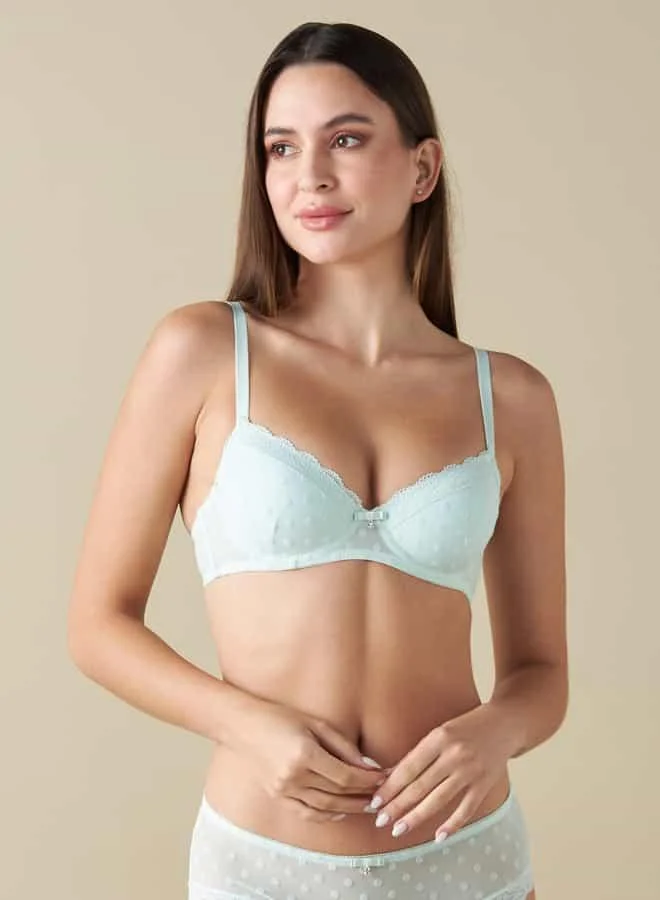Splash FAV Lace Detail A-frame Bra with Hook and Eye Closure