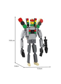 Y&D Skibidi Toilet Man Toy Building Blocks 224 PCS Traffic Light Toilet Man Toy Ideas Toys Battle Horror Game Model Ideas Toys Gifts for Adult & Kids 