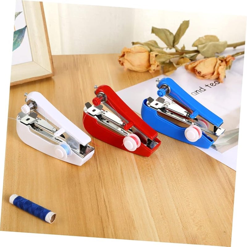 Artibetter 3 قطع ماكينة خياطة يدوية صغيرة محمولة لاسلكية للاستخدام المنزلي والسفر وإصلاح الأعمال اليدوية - Image 5