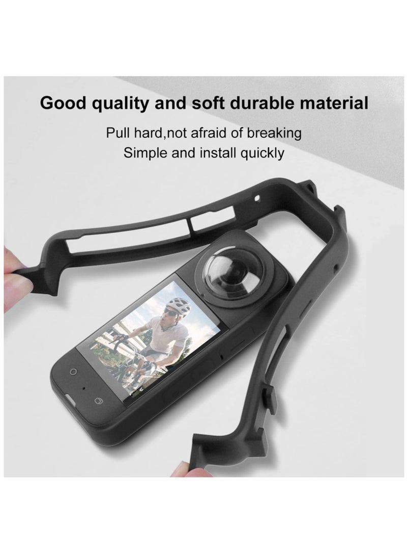 SOLARAE Cold Shoe PC Plastic Protective Frame with Adapter Mount & Screw for Insta360 X3 Anti-Scratch Camera Accessories - Image 4