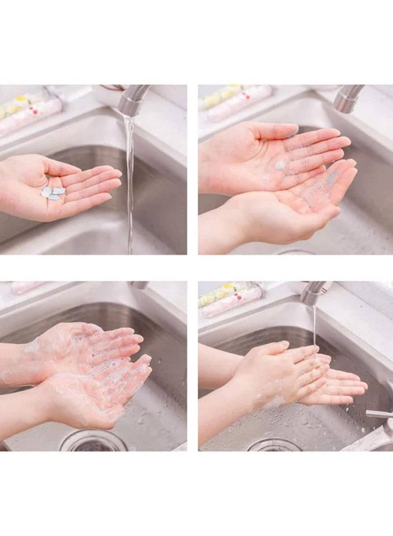 Portable Paper Soap Sheets for Travel & Outdoors - Scented Mini Flower Soap Flakes in Compact Storage Box | Hand Washing Soap for Kids & Adults | Travel-Size Hygiene Accessory for Camping, School & Trips. - Image 3