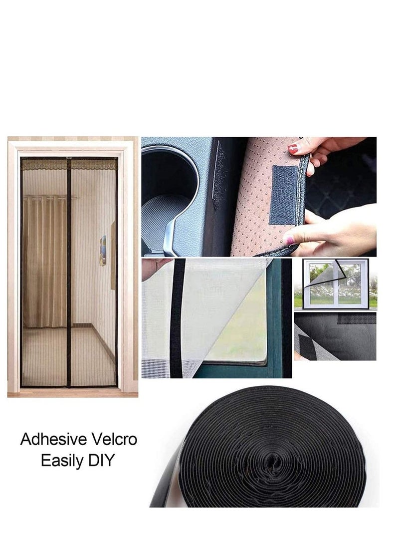 SYOSI - Hook and Loop Tape Self Adhesive Sticky Heavy Duty Tape Reusable Double Sided Roll Strength Velcro Heavy-Duty Stick On Tape-Black 8M - Image 1