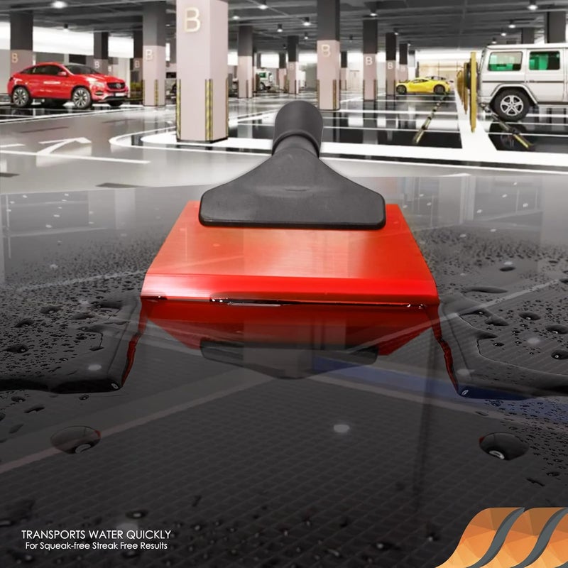 Ehdis ممسحة صغيرة EHDIS 5 بوصة مطاطية لتظليل النوافذ للسيارة، الزجاج، المرآة، الدش، السيارات، النوافذ - أحمر - Image 3