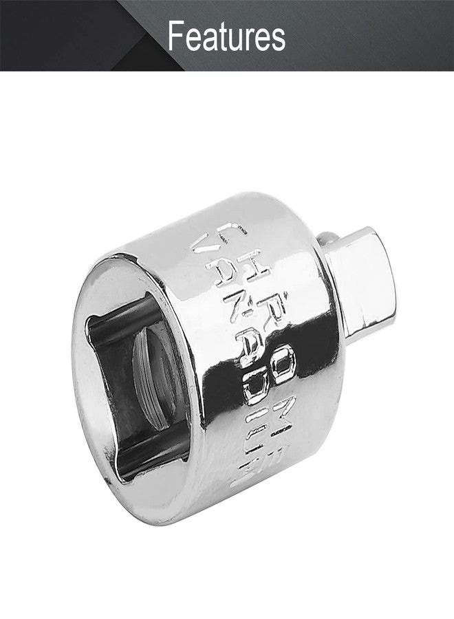 اتول مارت محول مقبس تأثير Utoolmart مقاس 3/8 بوصة (F) × 1/4 بوصة (M) لمفاتيح الربط ذات السقاطة، محول Cr-V لمخفض الأكمام، أنثى إلى ذكر، قطعتان - Image 3