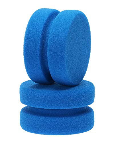 PENTA ANGEL Paint Sponge Applicator PENTA ANGEL 2Pcs 31 Inch DoubleSide Round Detail Sponge Painting Sponges for Acrylic Oil Watercolor Art Paint or Car Waxing Kitchen Cleaning Blue - Image 1